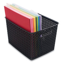 Plastic Weave Bin, Large, 13.5