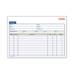 Two-Part Invoice Book, Two-Part Carbonless, 5.56 x 8.44, 50 Forms Total