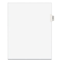 Avery-Style Preprinted Legal Side Tab Divider, Exhibit W, Letter, White, 25/Pack, (1393)