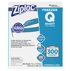 Double Zipper Freezer Bags, 1 qt, 2.7 mil, 7