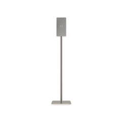 Hand Sanitizer Station Stand, 12 x 16 x 54, Silver