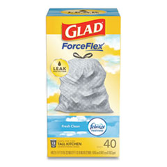 Glad ForceFlex Tall Kitchen Drawstring Trash Bags