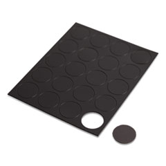 Heavy-Duty Board Magnets, Circles, Black, 0.75