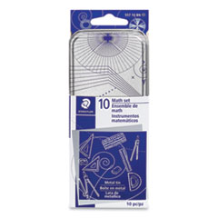 Xcellence Mathematical Instrument Set, Plastic, Clear/Blue