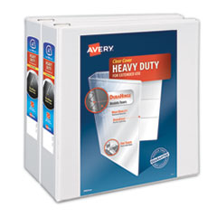 Heavy-Duty Non Stick View Binder with DuraHinge and Slant Rings, 3 Rings, 4