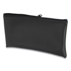 Fabric Deposit Bag, Vinyl, 6 x 11 x 1, Black