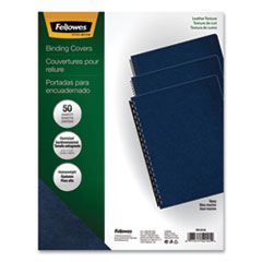 Executive Leather-Like Presentation Cover, Round, 11-1/4 x 8-3/4, Navy, 50/PK