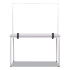 Protector Series Glass Aluminum Desktop Divider, 40.9 x 0.16 x 27.6, Clear