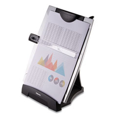 Office Suites Desktop Copyholder, Plastic, 150 Sheet Capacity, Black/Silver