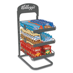 Breakroom Solution Rack with Kellogg's Snack Products, 26.38l x 18.5w x 12.5h