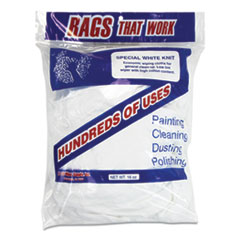 Cotton Rags, White, 10/Carton