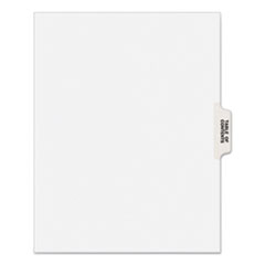 Preprinted Legal Exhibit Side Tab Index Dividers, Avery Style, 25-Tab, Table Of Contents, 11 x 8.5, White, 25/Pack