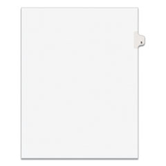 Preprinted Legal Exhibit Side Tab Index Dividers, Avery Style, 10-Tab, 5, 11 x 8.5, White, 25/Pack