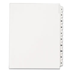 Preprinted Legal Exhibit Side Tab Index Dividers, Allstate Style, 10-Tab, I to X, 11 x 8.5, White, 1 Set