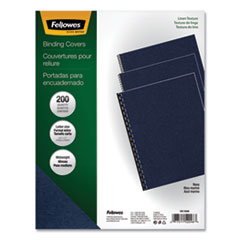 Linen Texture Binding System Covers, 11 x 8-1/2, Navy, 200/Pack