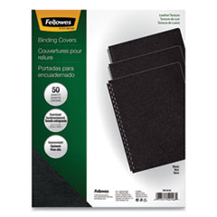 Executive Leather-Like Presentation Cover, Round, 11-1/4 x 8-3/4, Black, 50/PK