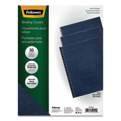 Classic Grain Texture Binding System Covers, 11 x 8-1/2, Navy, 50/Pack