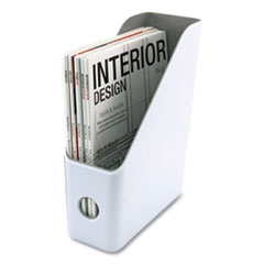 Fusion Magazine File, 4.25 x 9.5 x 12, White/Gray