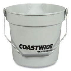 Plastic Bucket, 10 qt, Gray