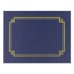 Premium Textured Certificate Holder, 12.65 x 9.75, Navy, 3/Pack