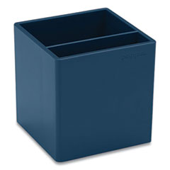 Pen Cup, Plastic, 3.25 x 3.25 x 3.25, Slate Blue