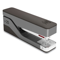 Desktop Aluminum  Half Strip Stapler, 25-Sheet Capacity, Gray/Black