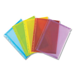 Zip Pouch, Fits Most Three-Ring Binders, Assorted Colors