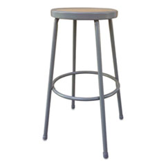 Industrial Metal Shop Stool, Supports Up to 300 lb, 30