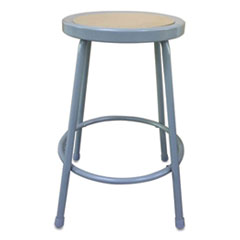 Industrial Metal Shop Stool, Supports Up to 300 lb, 24