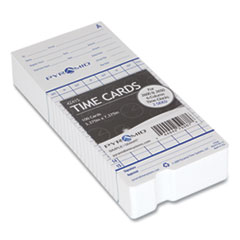 Time Clock Cards for Pyramid Technologies 2000/6000, Two Sides, 3.38 x 7.44, 100/Pack