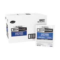 Beer Clean Glass Cleaner, Powder, 0.5 oz Packet, 100/Carton