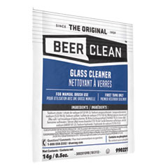 Beer Clean Glass Cleaner, Powder, 0.5 oz Packet, 100/Carton