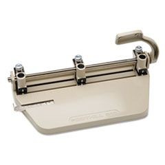 7520001393942 SKILCRAFT Adjustable Medium-Duty Three-Hole Punch, 1/4" Holes, 25-Sheet, Beige