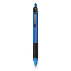 Z-Grip Metal Ballpoint Pen, Retractable, Medium 1 mm, Blue Ink, Blue/Black Barrel, 12/Pack