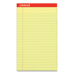 Perforated Ruled Writing Pads, Wide/Legal Rule, 8.5 x 14, Canary, 50 Sheets, Dozen