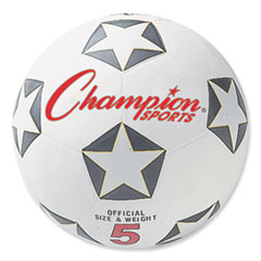 Rubber Sports Ball, For Soccer, No. 5, White/Black