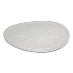 Pressware Paperboard Trays, 16.5" Diameter x 0.63"h, White/Brown Specs, 150/Carton