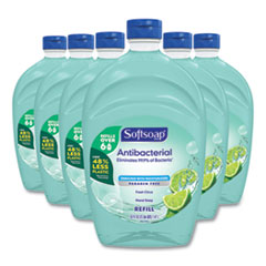 Antibacterial Liquid Hand Soap Refills, Fresh, 50 oz, Green, 6/Carton