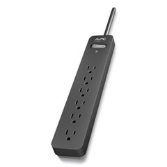 Essential SurgeArrest Surge Protector, 6 AC Outlets, 25 ft Cord, 1,080 J, Black