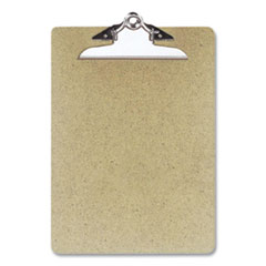 Recycled Hardboard Clipboard, 1" Capacity, Holds 8.5 x 11, Brown, 3/Pack