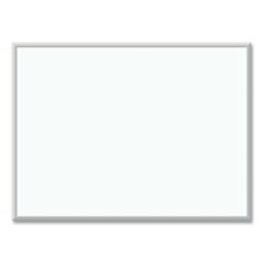 Melamine Dry Erase Board, 47 x 35, White Surface, Silver Frame