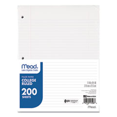 Filler Paper, 3-Hole, 8.5 x 11, College Rule, 200/Pack