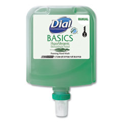 Basics Hypoallergenic Foaming Hand Wash Refill for Dial 1700 V Dispenser, Honeysuckle, 1.7 L, 3/Carton