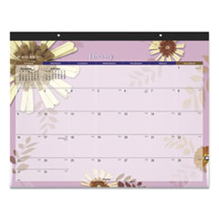 At-A-Glance 2024 Paper Flowers Monthly Desk Pad, Standard, 21 3/4" x 17"