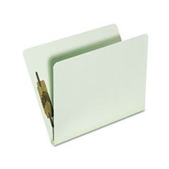 7530015567913 SKILCRAFT Top Tab File Folder, 1" Expansion, 2 Fasteners, Letter Size, Light Green Exterior, 25/Box