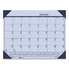 EcoTones Recycled Monthly Desk Pad Calendar, 22 x 17, Sunset Orchid Sheets, Cordovan Corners, 12-Month (Jan to Dec): 2024