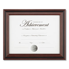 Desk/Wall Photo Frame, Plastic, 8 1/2 x 11, Rosewood/Black