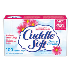 Fabric Softener Sheets, Fresh Scent, 100 Sheets/Box, 6 Boxes/Carton