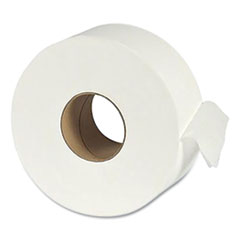 Recycled One-Ply Jumbo Bathroom Tissue, Septic Safe, White, 3.5