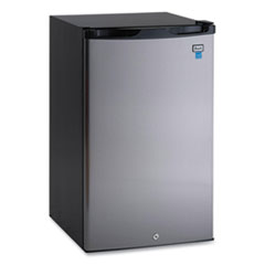 4.4 Cu.Ft. Auto-Defrost Refrigerator, 19.25 x 22 x 33, Black with Stainless Steel Door